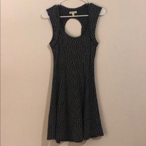 Black and gray skater dress